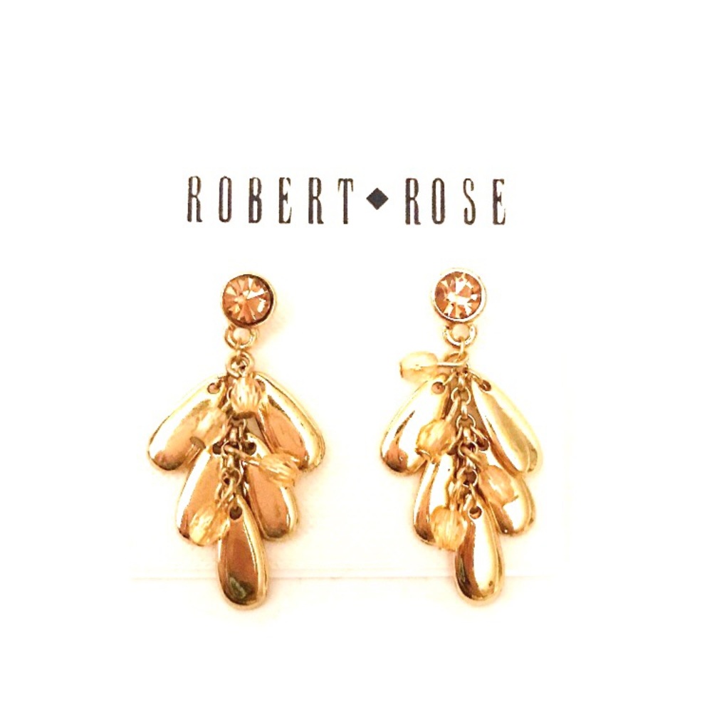 Robert Rose Gold Dangly Earrings  Never worn!
